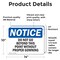 Signmission Do Not Go Beyond This Point Without Proper Gowning OSHA Notice Sign, Vinyl Decal, 14in x 10in, 2PK OS-2PACK-NS-D-1014-L-11278 - alternate 4